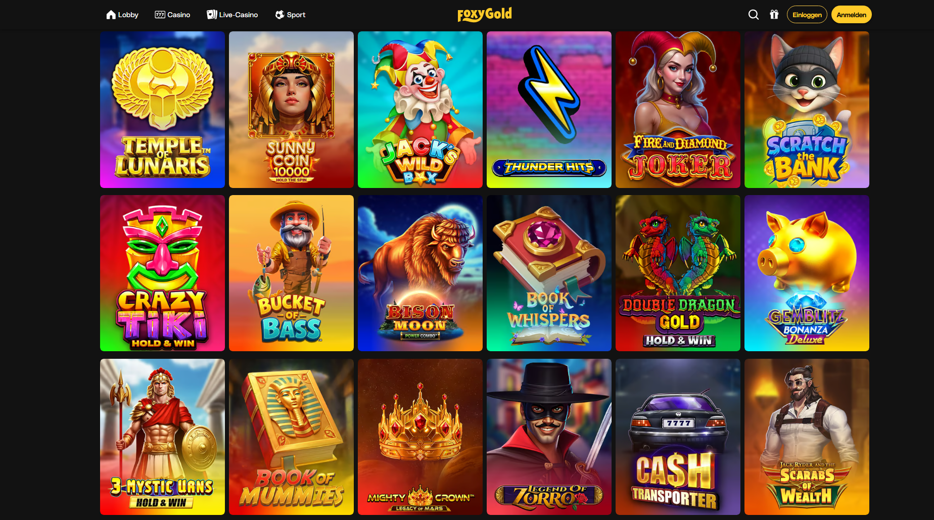 FoxyGold Casino Games