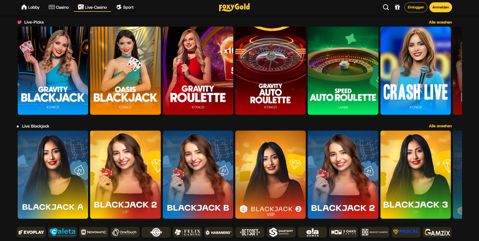 FoxyGold Live Casino