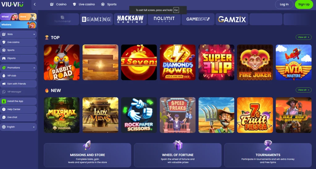 viu-viu casino gold